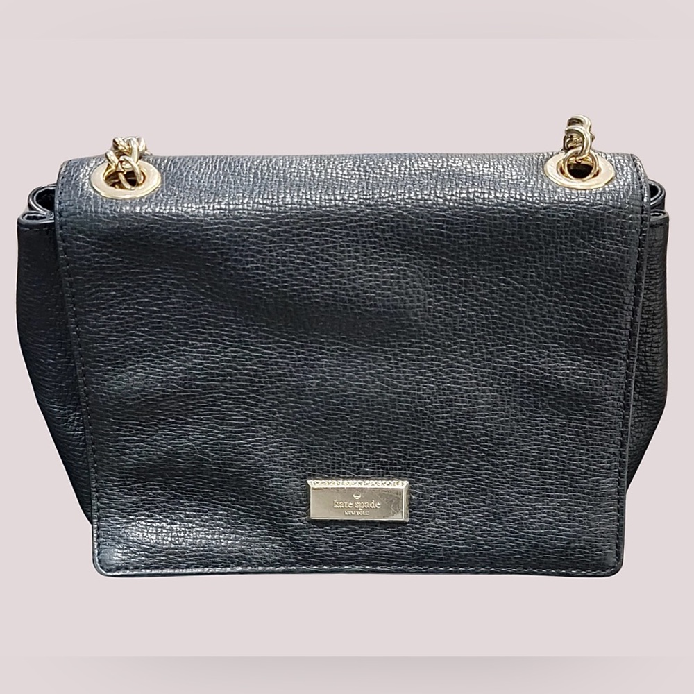 Kate Spade Black Crossbody Bag with Gold Accents